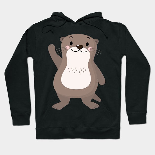 cute otter beckons Hoodie by HBfunshirts